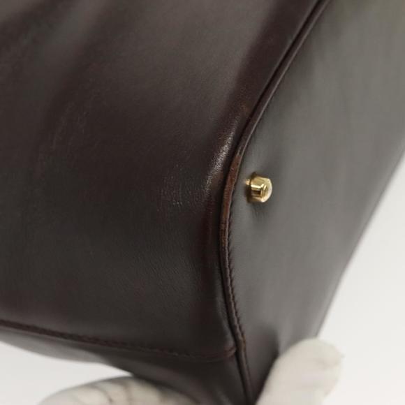 GUCCI Shoulder Bag Leather Brown Gold 001 1998 1805 Auth bs28648 - Picture 15 of 16